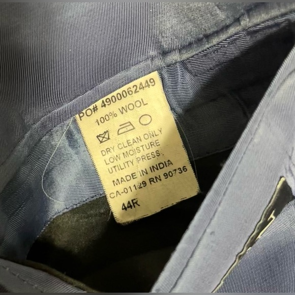 Ralph Lauren Men's Blue Blazer Macy’s Men’s Store Size 44 R Slim Fit Preloved - Picture 11 of 16